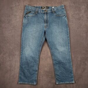 Ariat Rebar M4 Low Rise Relaxed Boot Cut Jean‎ Mens 40x30 Blue Denim